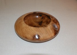 This elm burr bowl <br>won a commended certificate <br>for Chris Withall